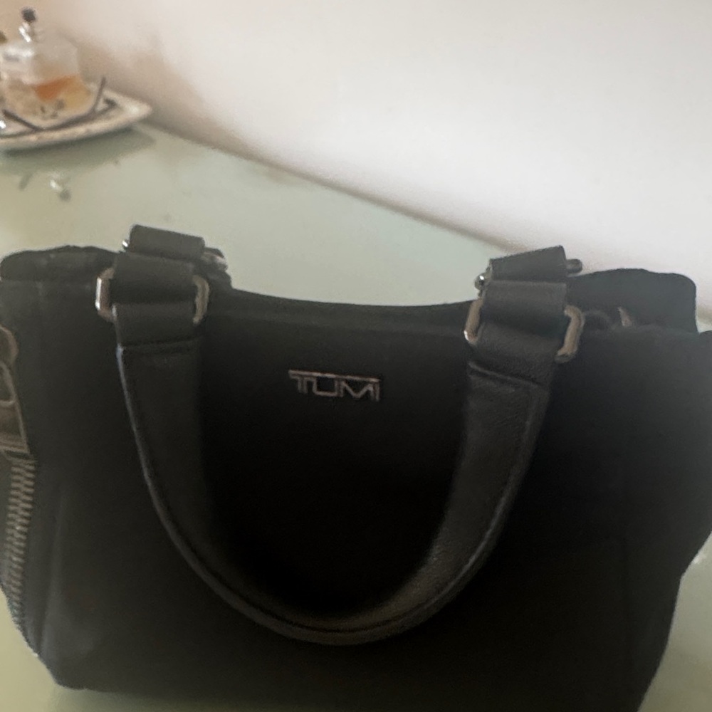 Tumi cross body  Black Mini Satchel with Top Handles